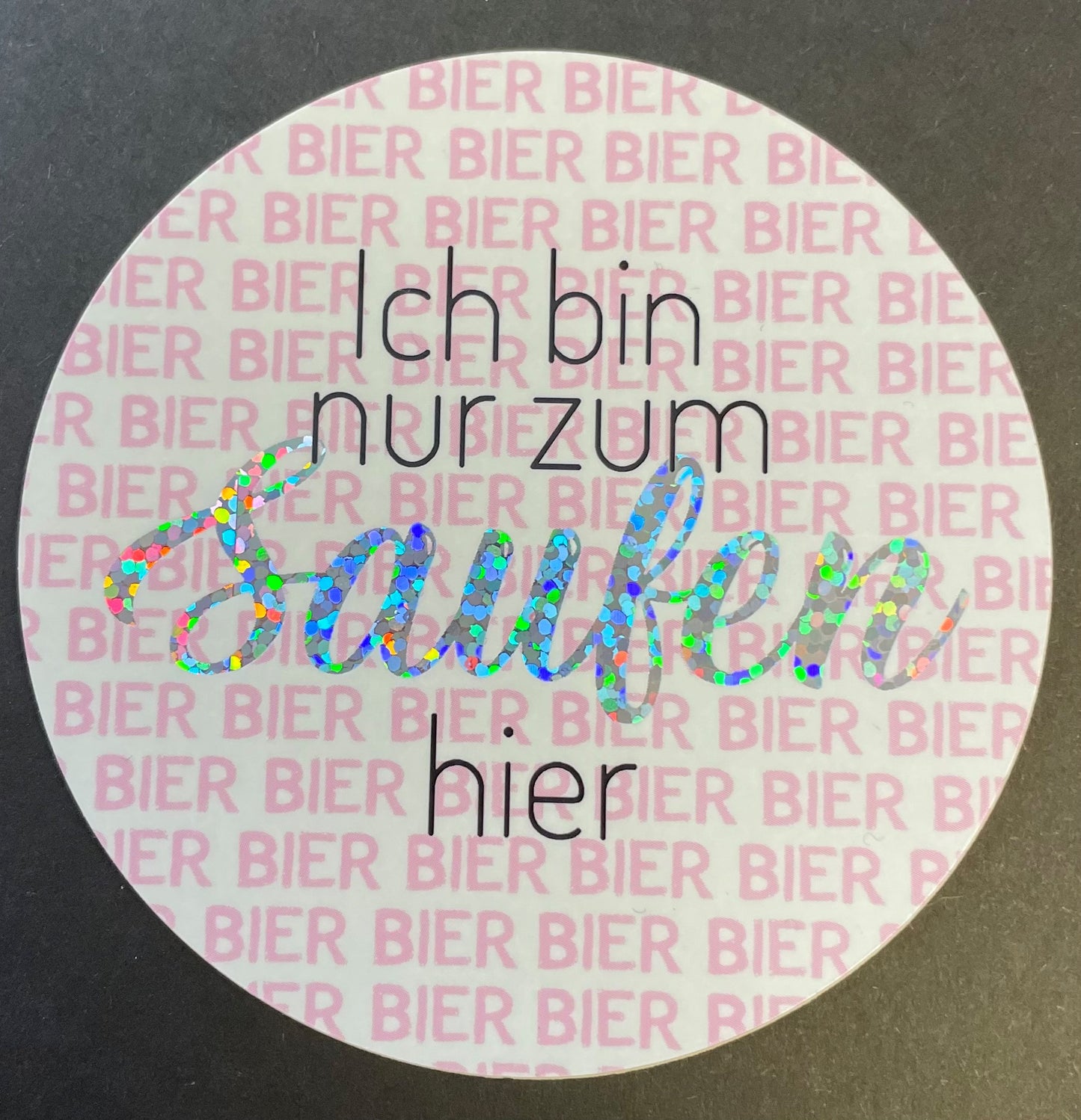 Deko-Aufkleber "Malle" - pink mit Effekt