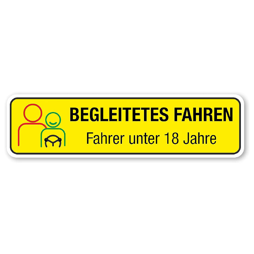 Magnetschild "Begleitetes Fahren"