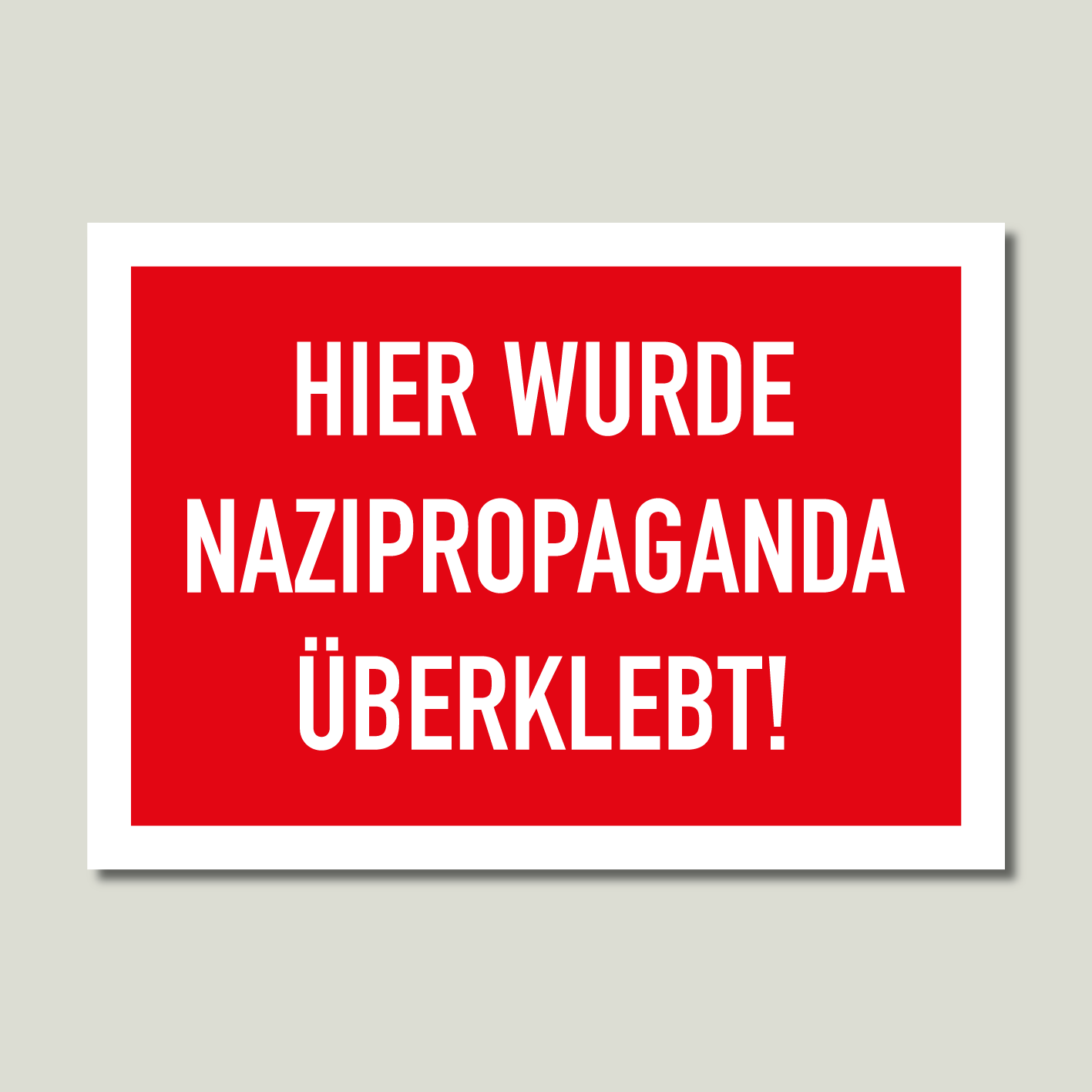 Aufkleber "Nazipropaganda überkleben"