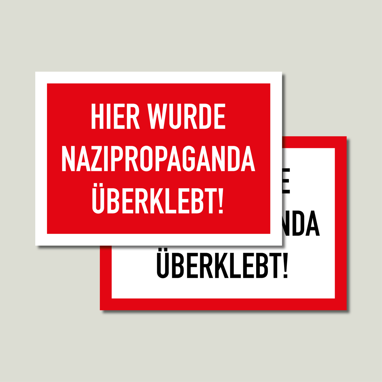 Aufkleber "Nazipropaganda überkleben"
