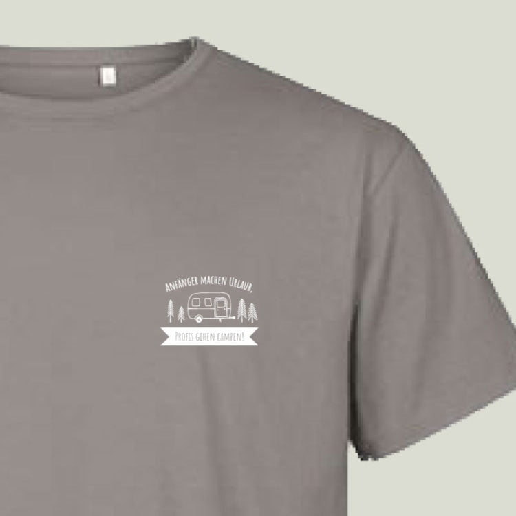 T-Shirt "Anfänger machen Urlaub, Profis gehen Campen!" - Herren 3090