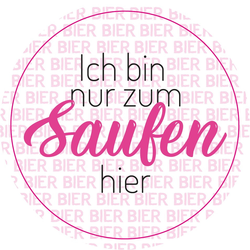 Deko - Aufkleber "Malle" - pink