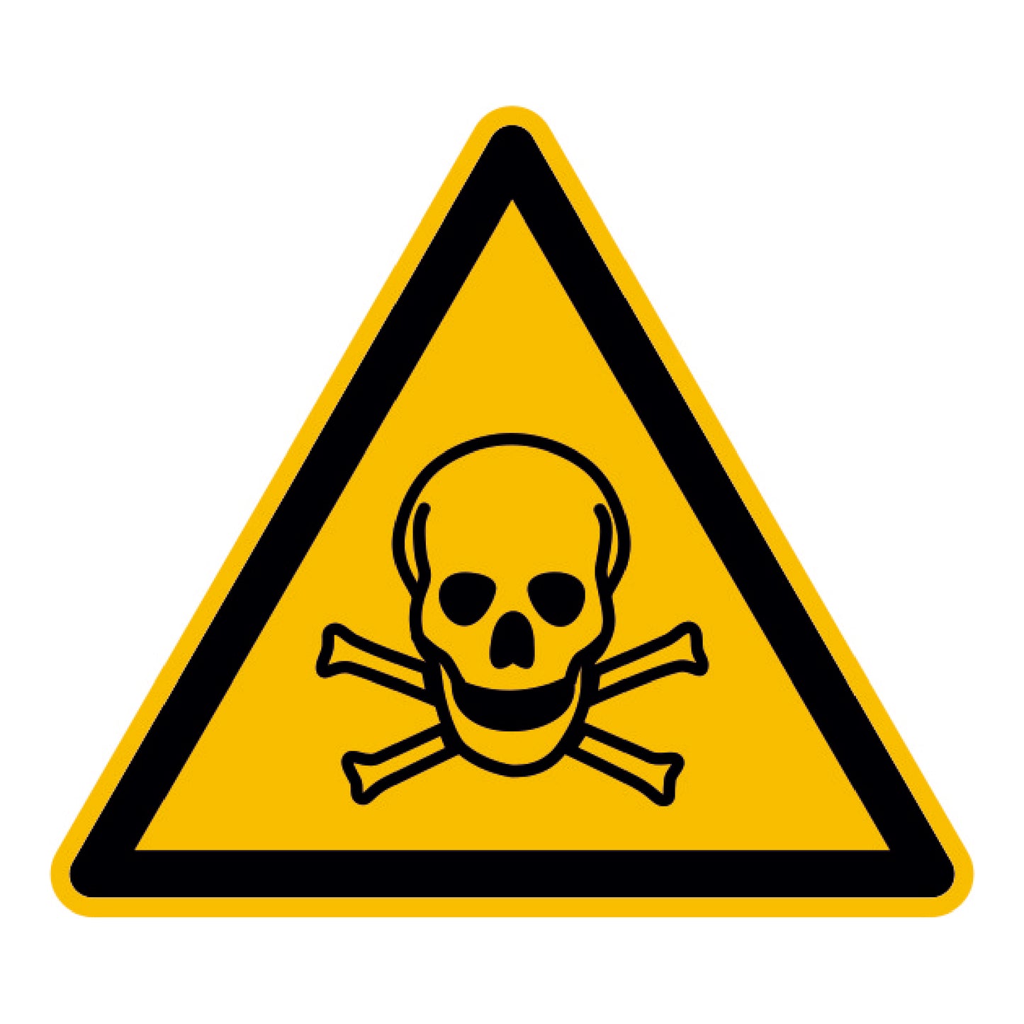 Aufkleber "Warnung vor giftigen Stoffen" - 12 Stück