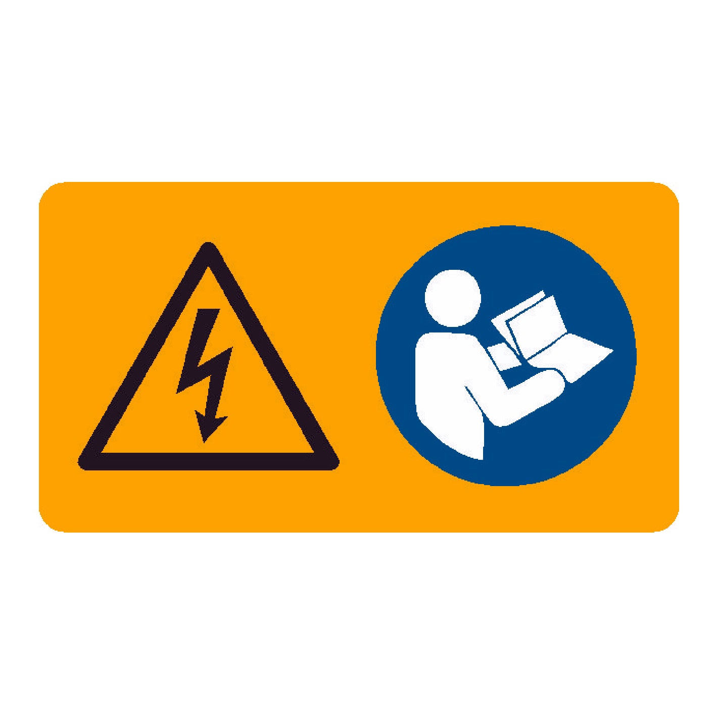 Aufkleber "Einschalten nach lesen der Bedienungsanleitung" - 14 Stück