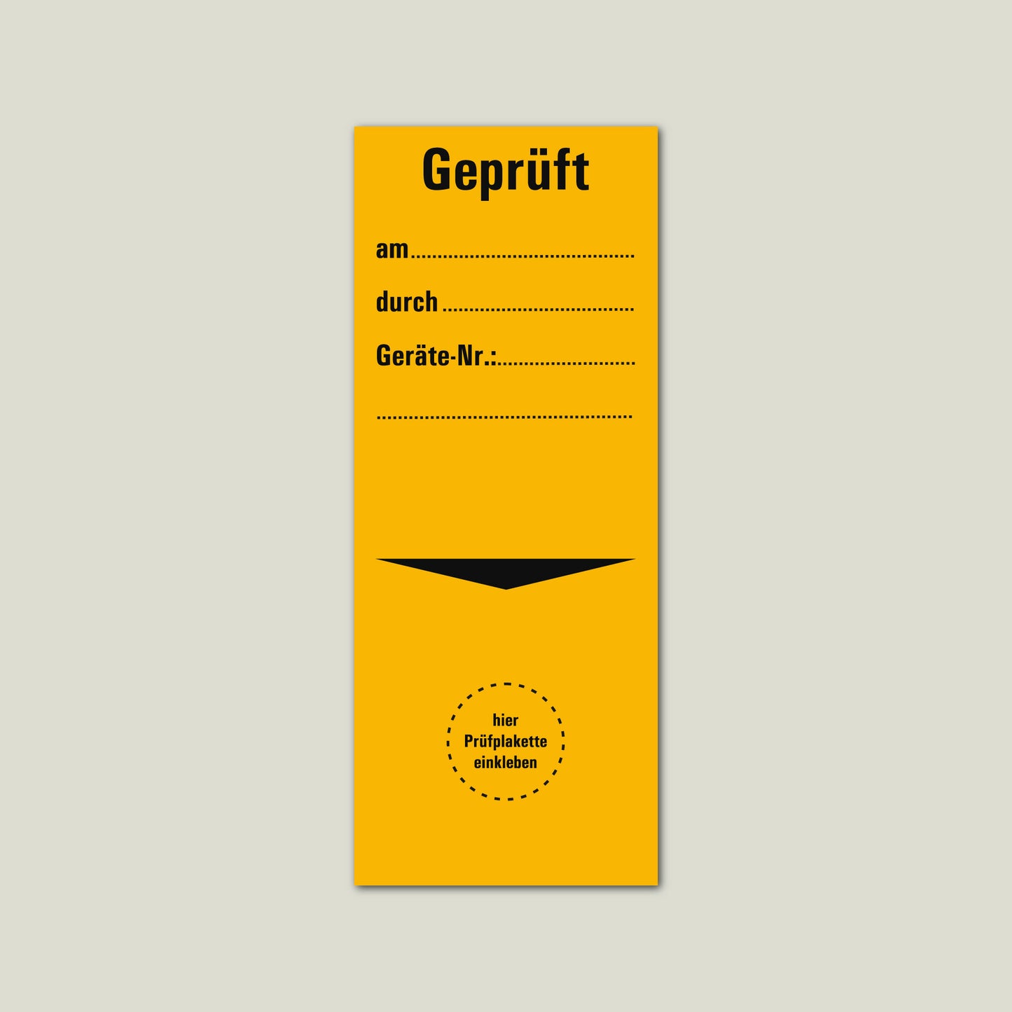 Grundetiketten für Prüfplaketten – selbstklebend 40 × 100 mm | in Blau, Gelb oder Weiß