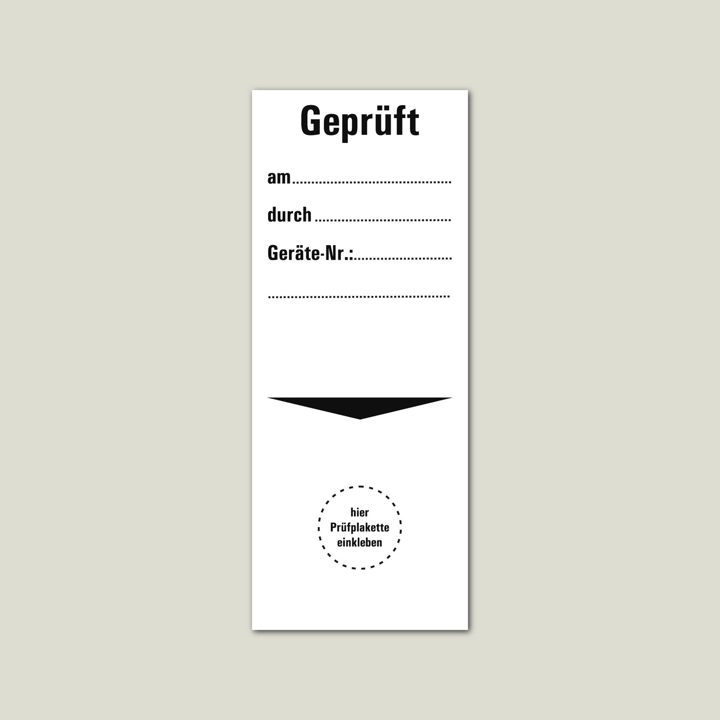 Grundetiketten für Prüfplaketten – selbstklebend 40 × 100 mm | in Blau, Gelb oder Weiß