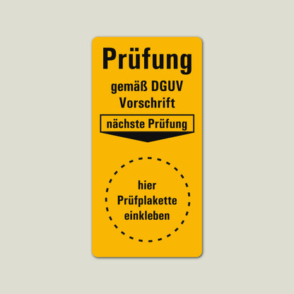 Grundetiketten für Prüfplaketten  DGUV – selbstklebend 20 x 40 mm | in Blau, Gelb oder Weiß