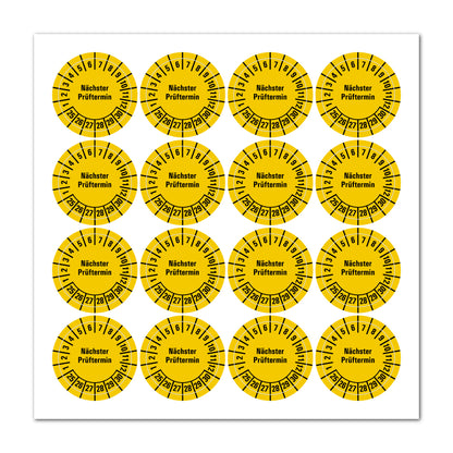 Mehrjahresprüfplaketten ab 2025 bis 2034, Farbe gelb