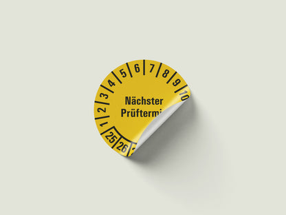 Mehrjahresprüfplaketten ab 2025 bis 2034, Farbe gelb