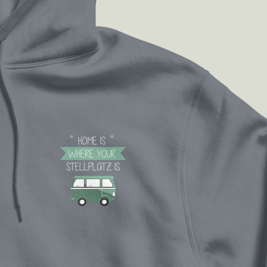 Hoodie "Home is where your Stellplatz is"