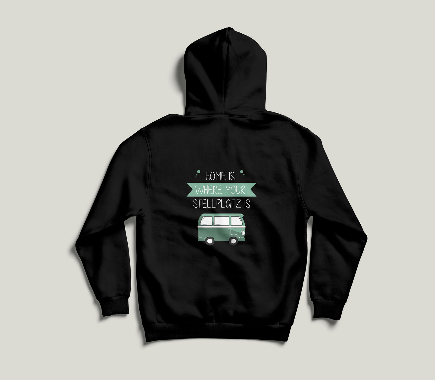 Hoodie "Home is where your Stellplatz is" - Rückseite