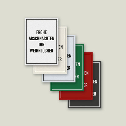 Postkarte "Frohe Arschnachten ihr Weihnlöcher", DIN A6