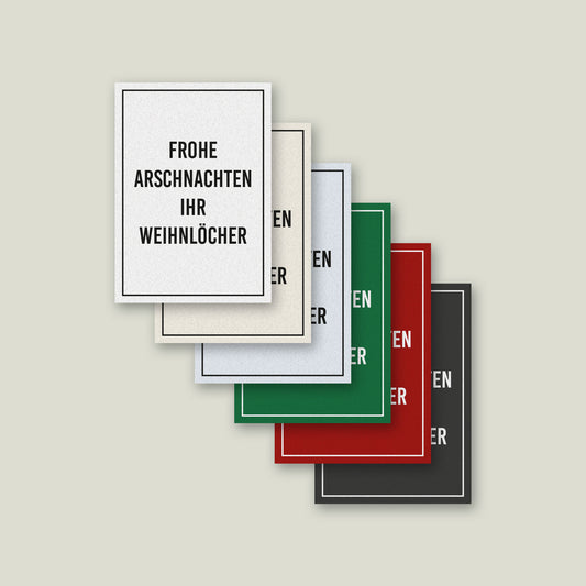 Postkarte "Frohe Arschnachten ihr Weihnlöcher", DIN A6