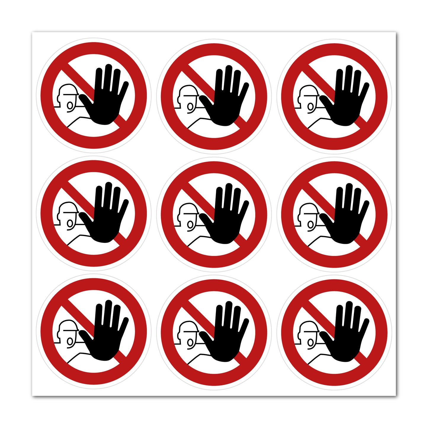 Aufkleber "Zutritt für unbefugte verboten"