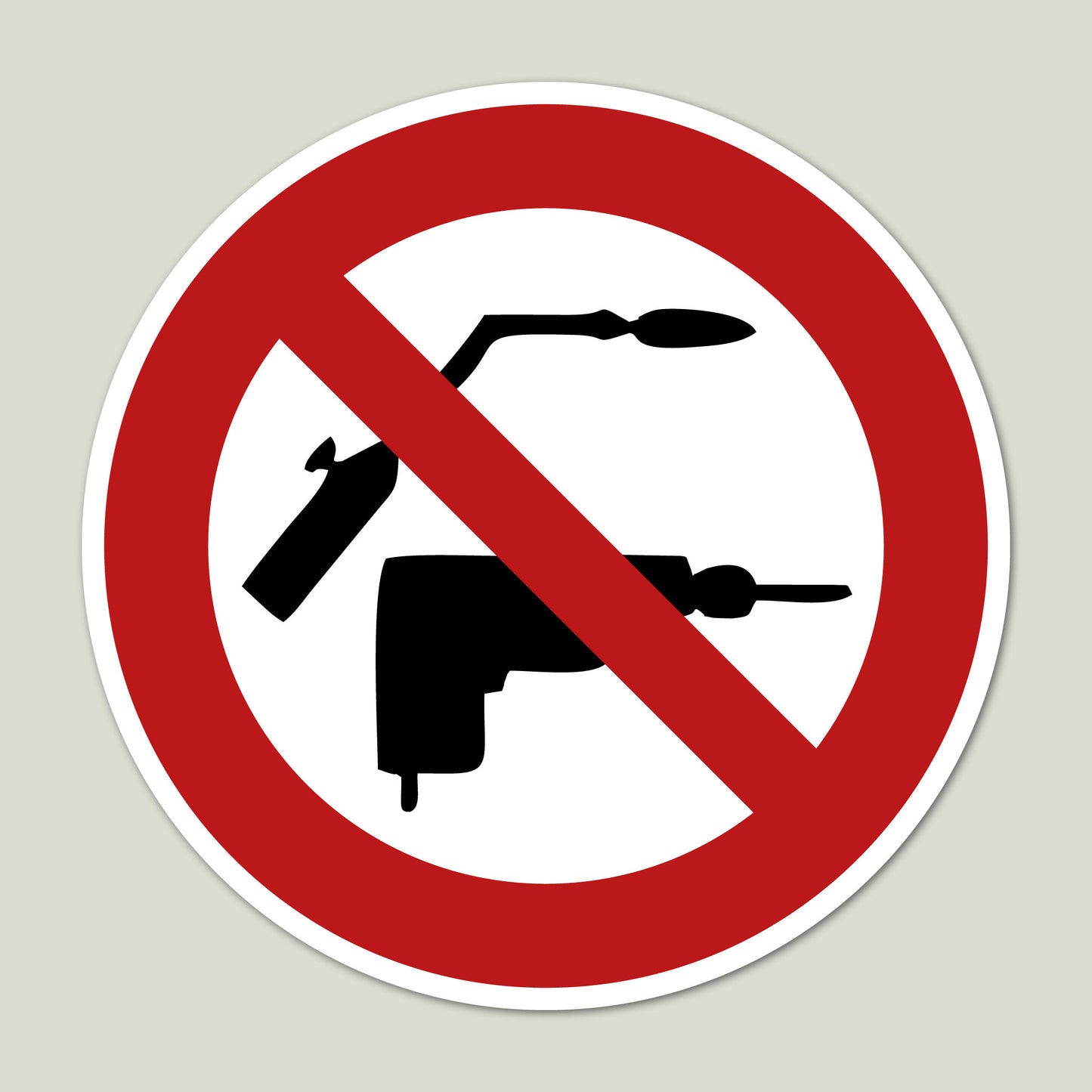 Aufkleber "Verbotsschild Bohren und Schweißen" - 9 Stück