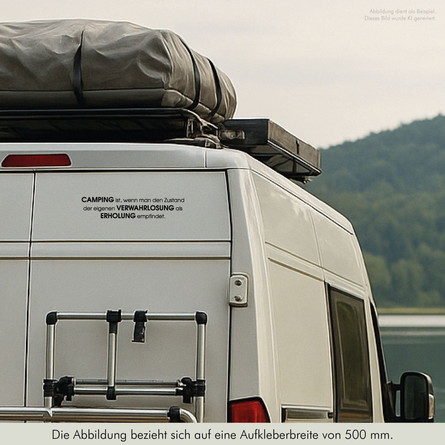 Aufkleber „Camping ist..."