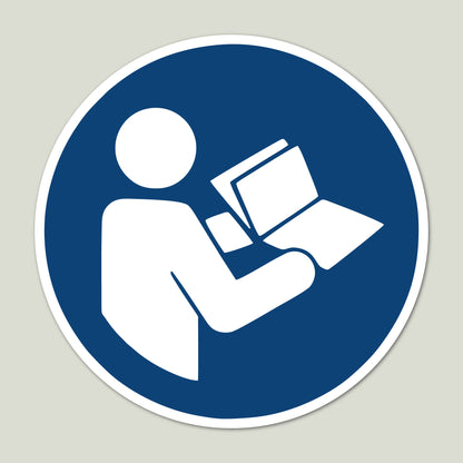 Aufkleber "Gebrauchsanweisung beachten" - 9 Stück