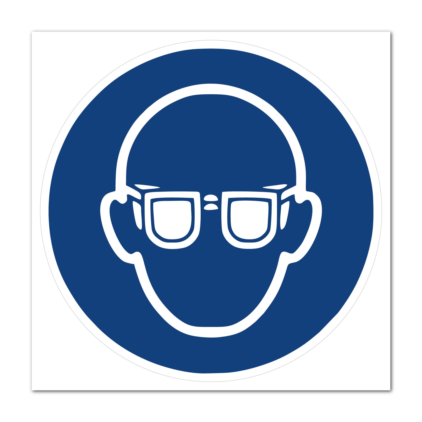 Aufkleber "Augenschutz benutzen"