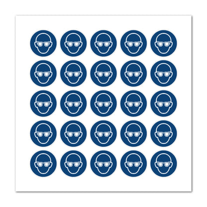 Aufkleber "Augenschutz benutzen"