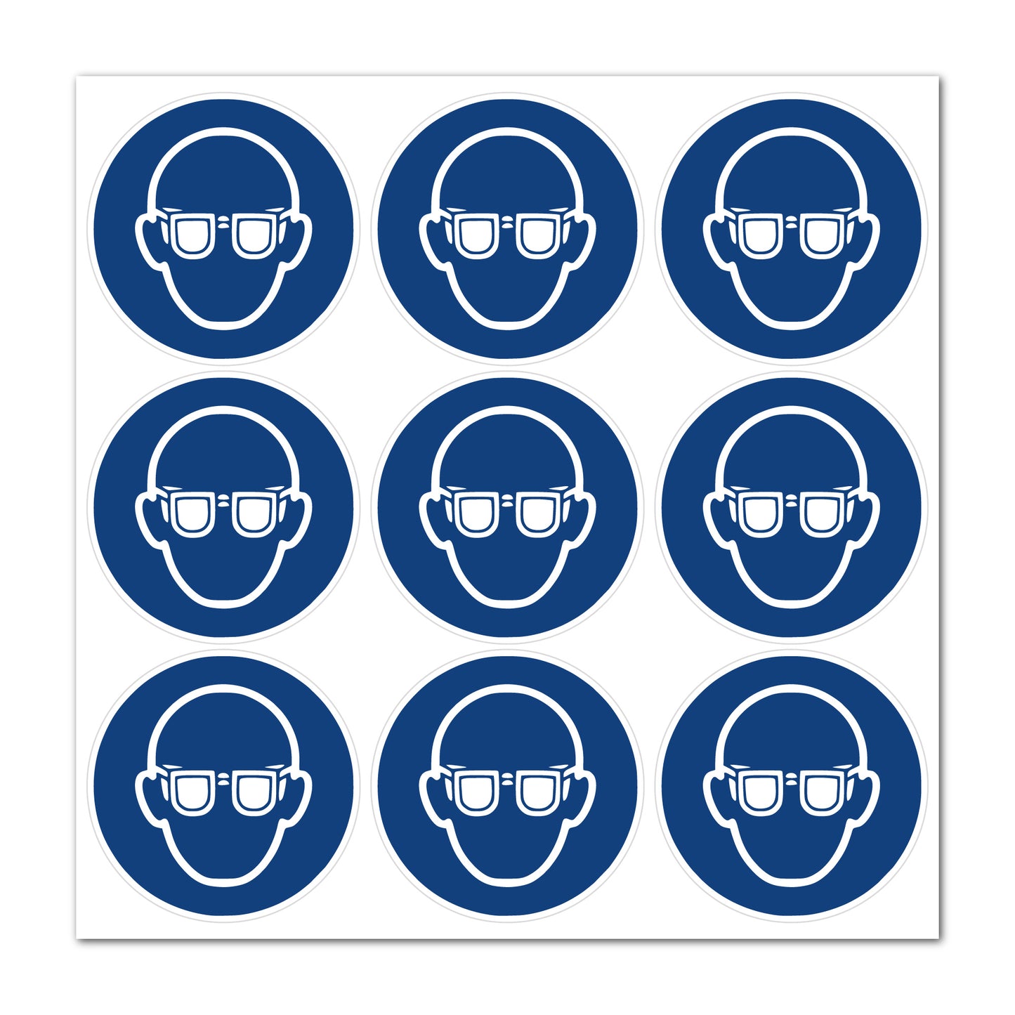 Aufkleber "Augenschutz benutzen"