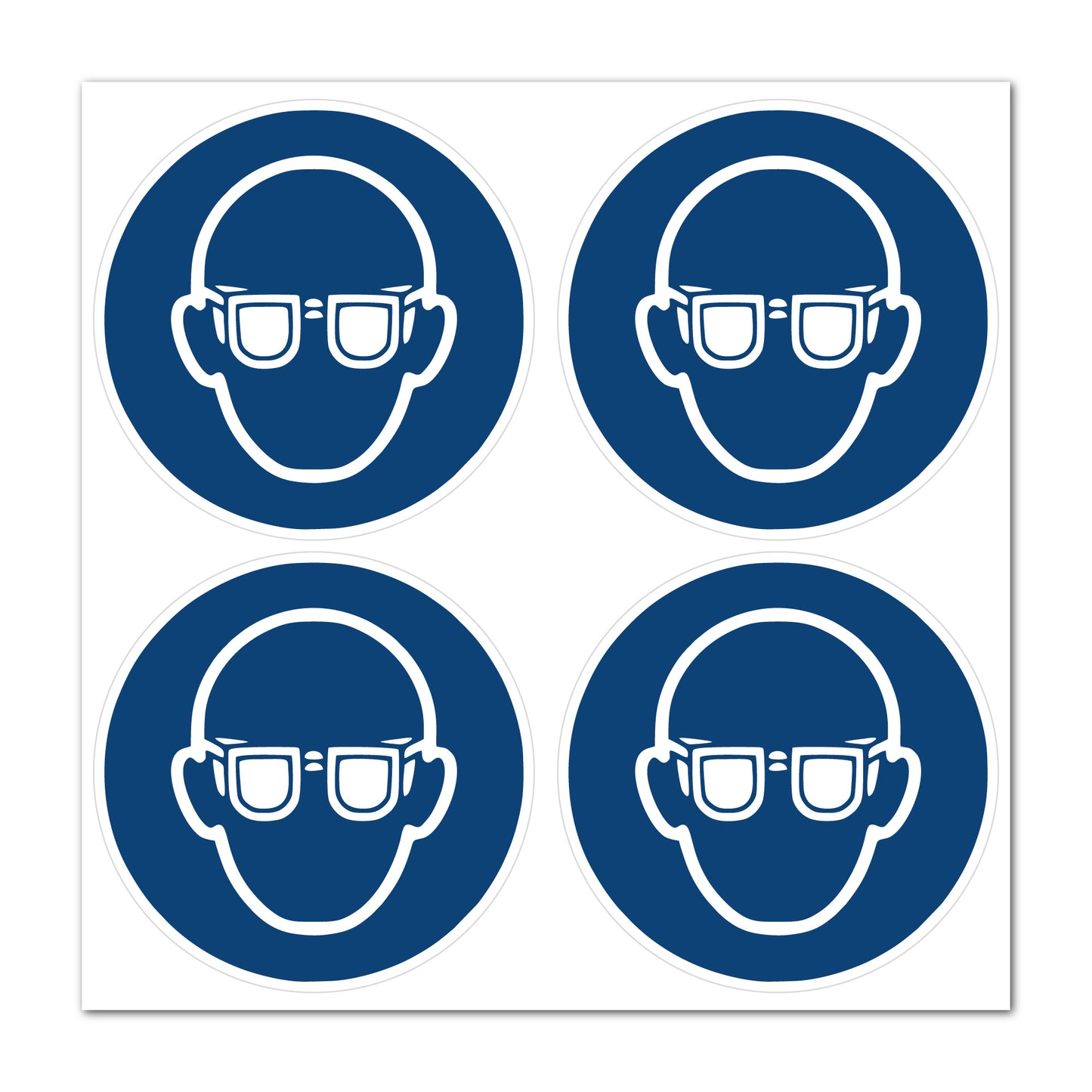 Aufkleber "Augenschutz benutzen"