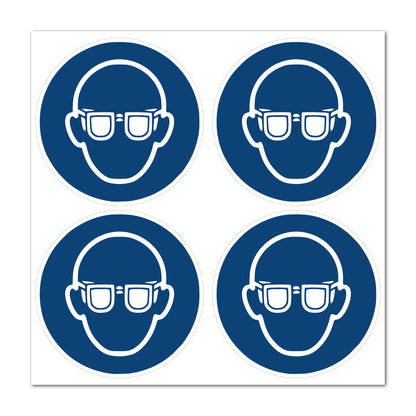 Aufkleber "Augenschutz benutzen"