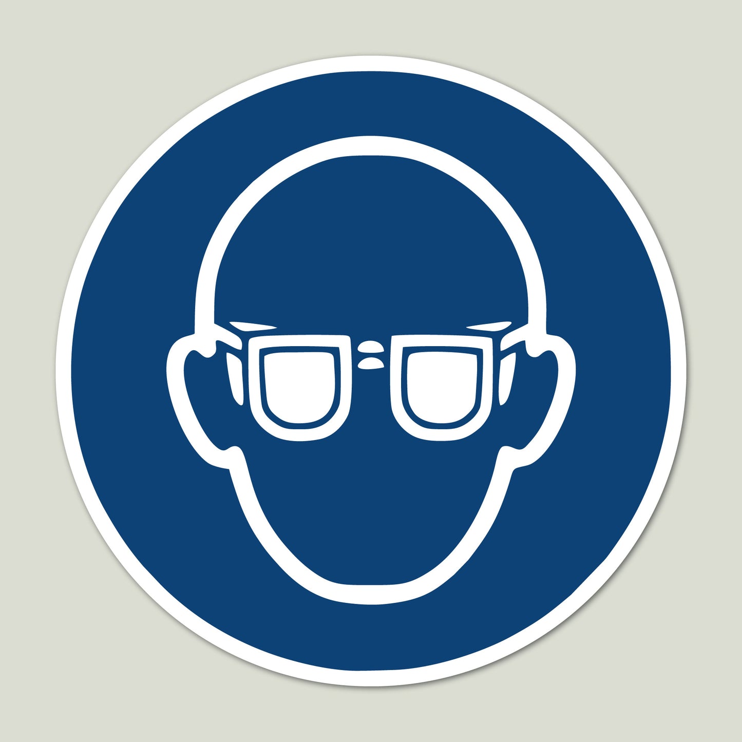 Aufkleber "Augenschutz benutzen"