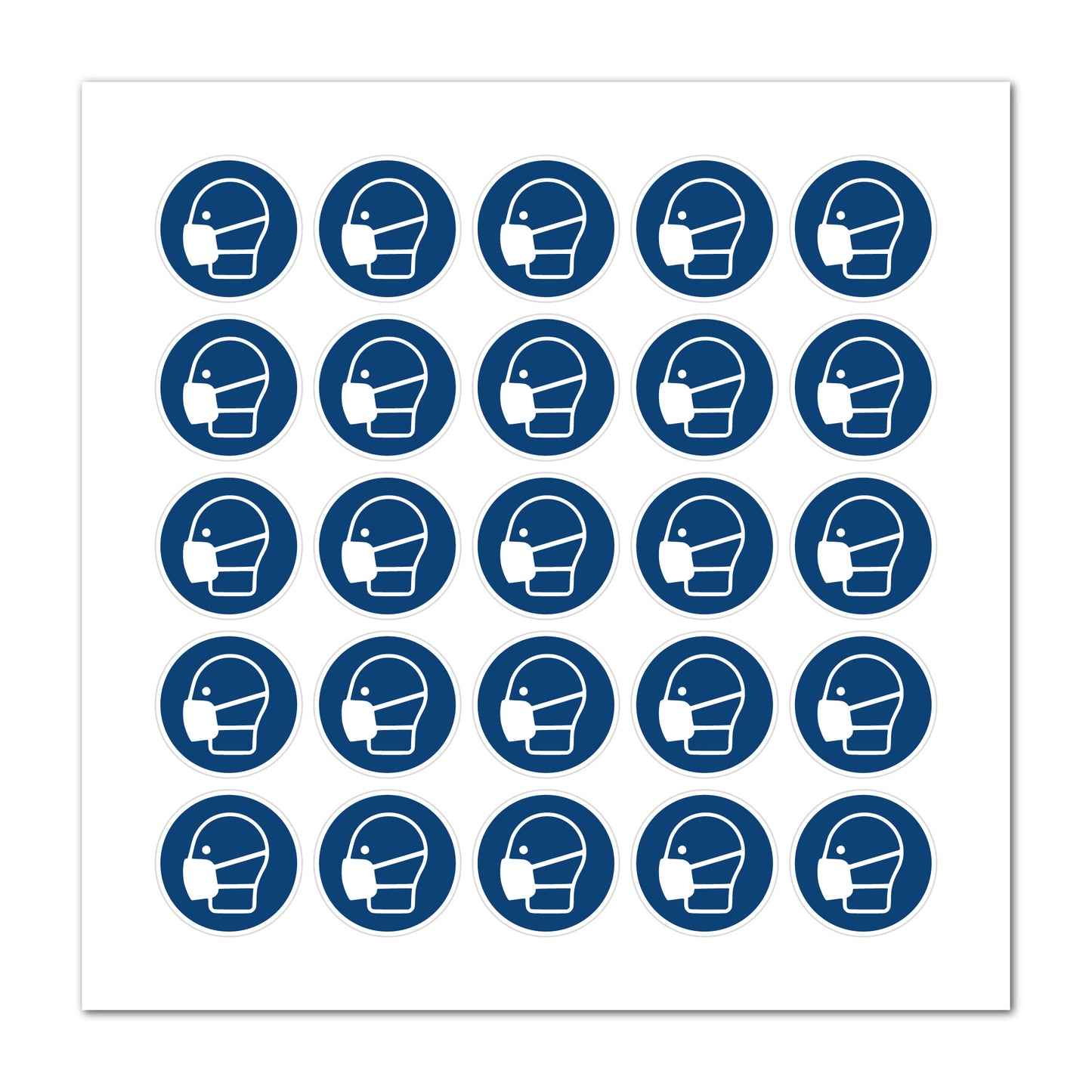 Aufkleber "Mundschutz tragen"