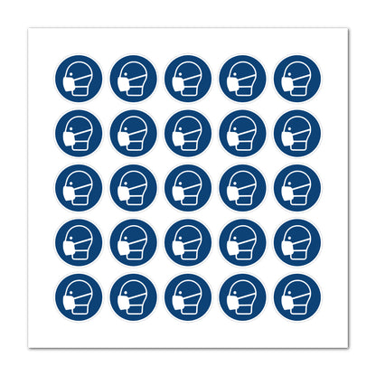 Aufkleber "Mundschutz tragen"