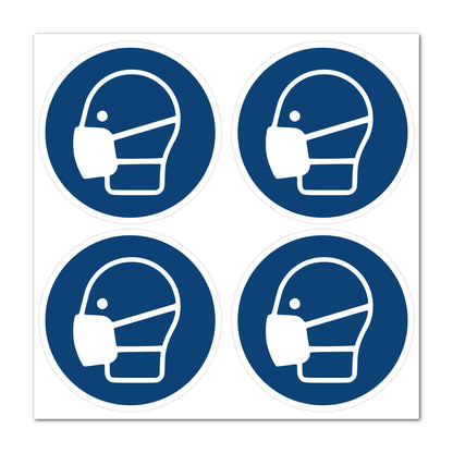 Aufkleber "Mundschutz tragen"