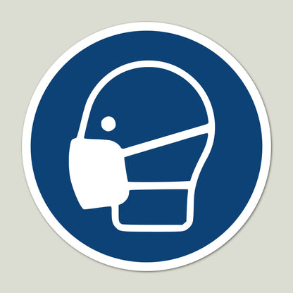 Aufkleber "Mundschutz tragen"