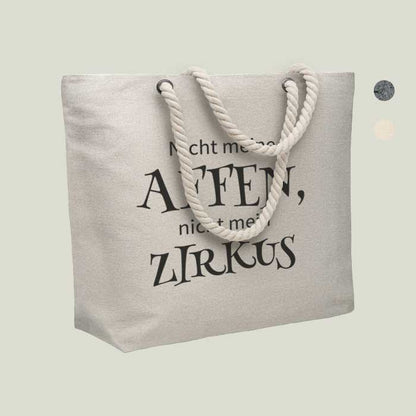 Strand- & Einkaufstasche „Nicht mein Zirkus, nicht meine Affen“ – entspannt & nachhaltig