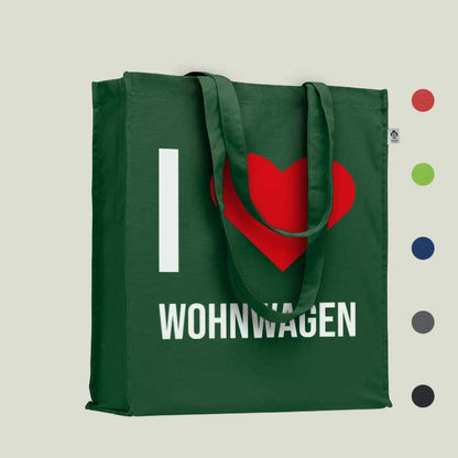 Einkaufstasche „I love Wohnwagen“ – praktisch & nachhaltig