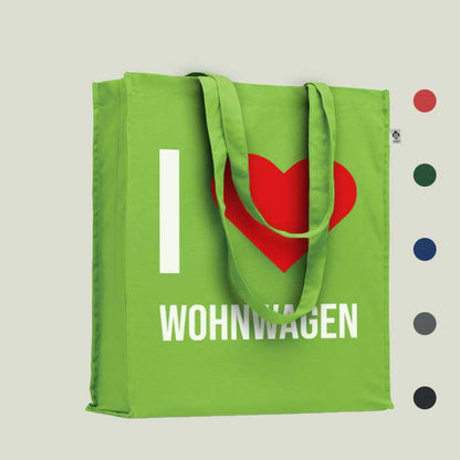 Einkaufstasche „I love Wohnwagen“ – praktisch & nachhaltig