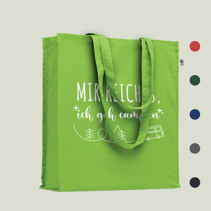 Einkaufstasche „Mir reicht’s, ich geh campen“ – nachhaltig & praktisch