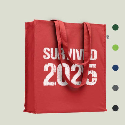 Einkaufstasche „Survived 2025“ – witzig & nachhaltig