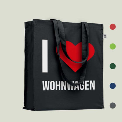 Einkaufstasche „I love Wohnwagen“ – praktisch & nachhaltig