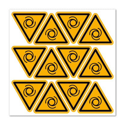 Aufkleber "Warnung vor automatischem Anlauf" - 12 Stück