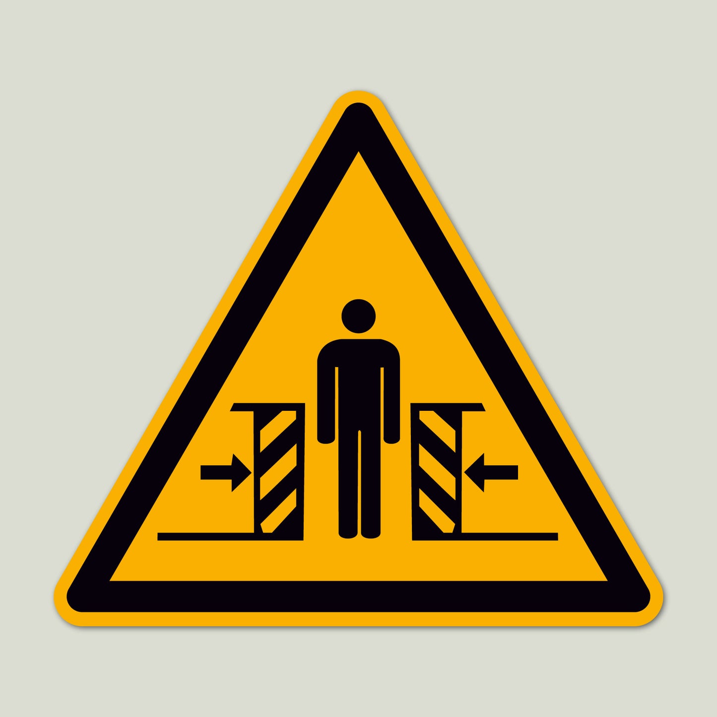 Aufkleber "Warnung vor Quetschgefahr" - 12 Stück