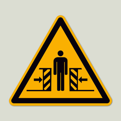 Aufkleber "Warnung vor Quetschgefahr" - 12 Stück