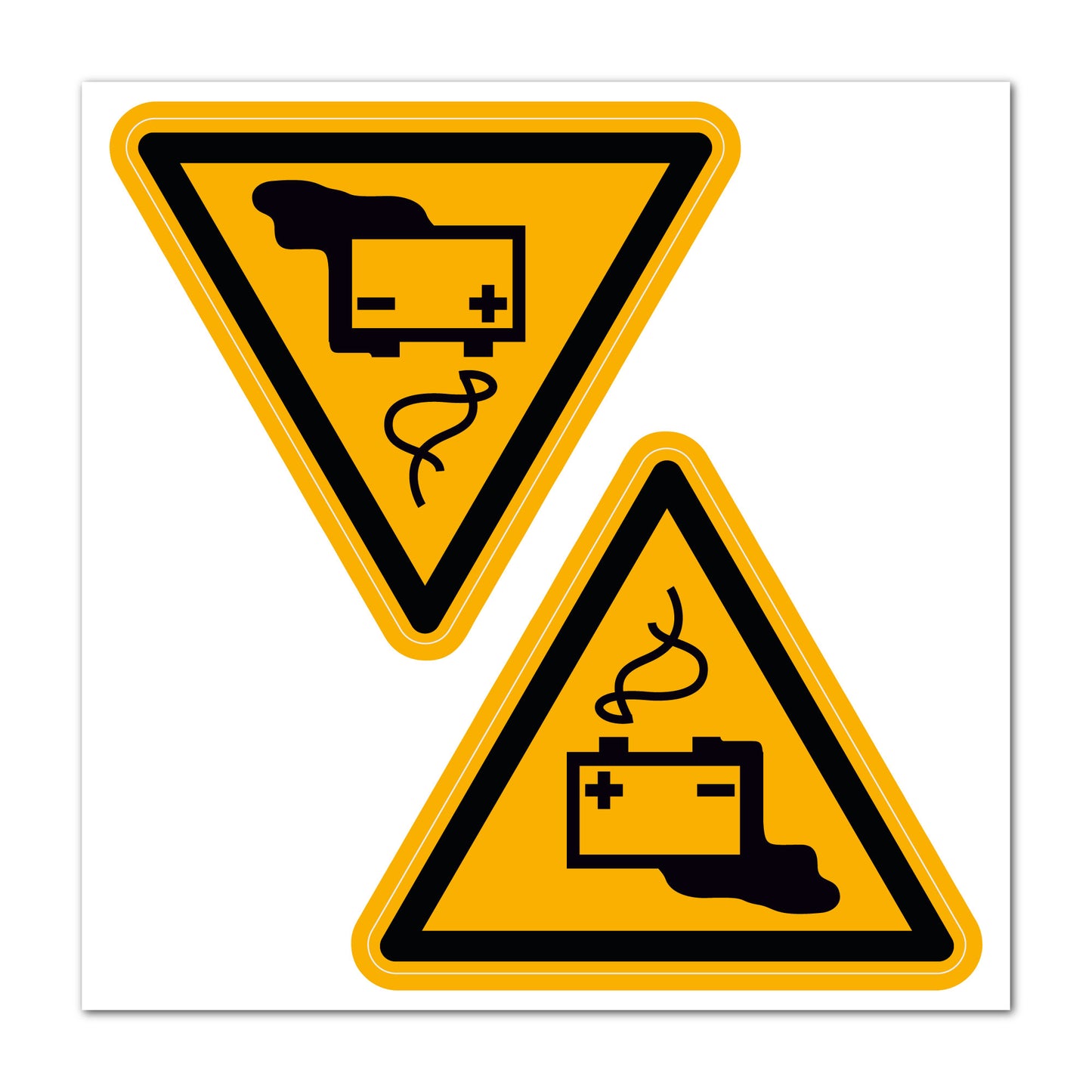 Warnaufkleber "Warnung vor Gefahren durch das Aufladen von Batterien"