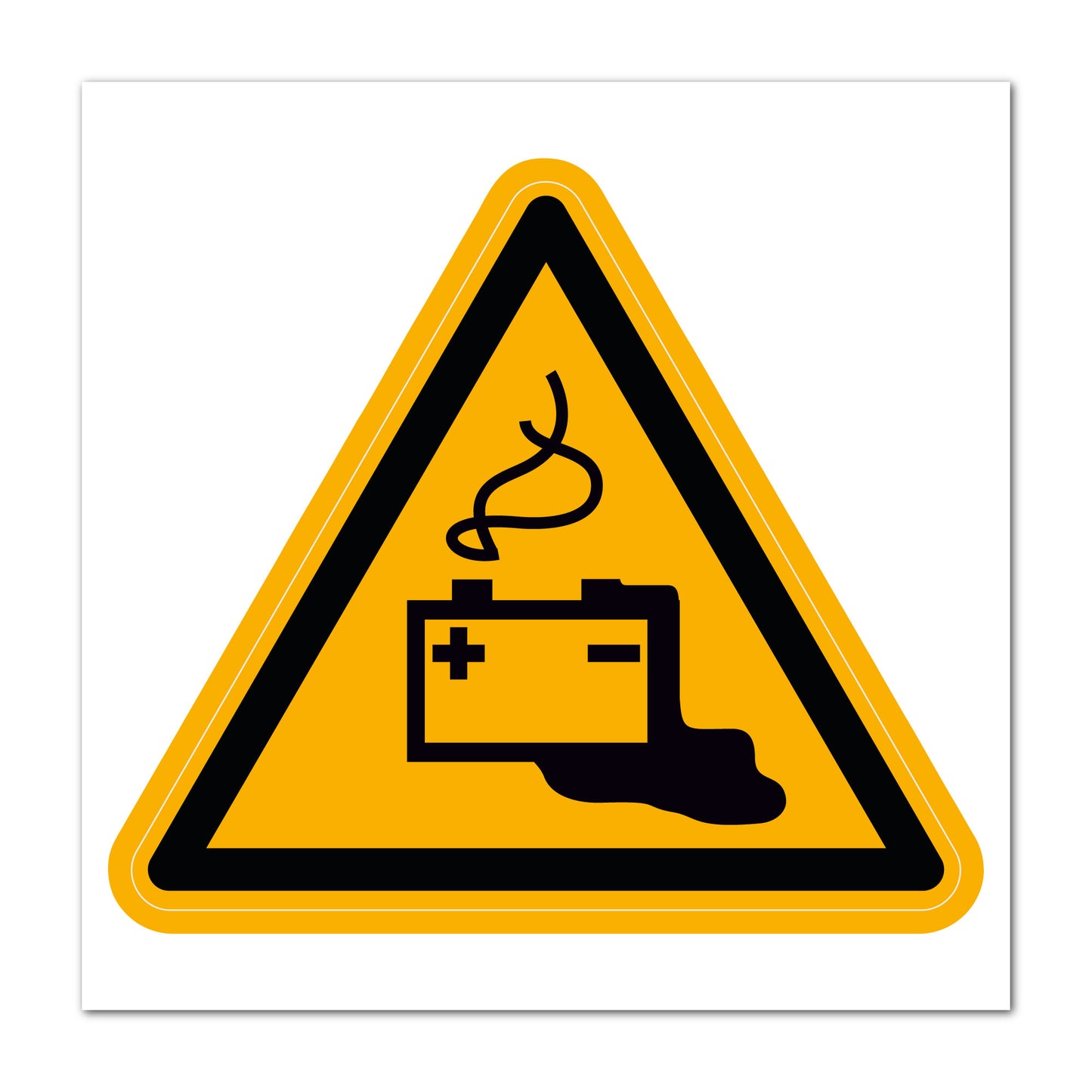 Warnaufkleber "Warnung vor Gefahren durch das Aufladen von Batterien"