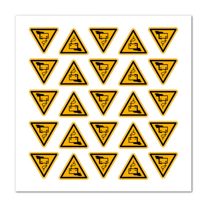 Warnaufkleber "Warnung vor Gefahren durch das Aufladen von Batterien"