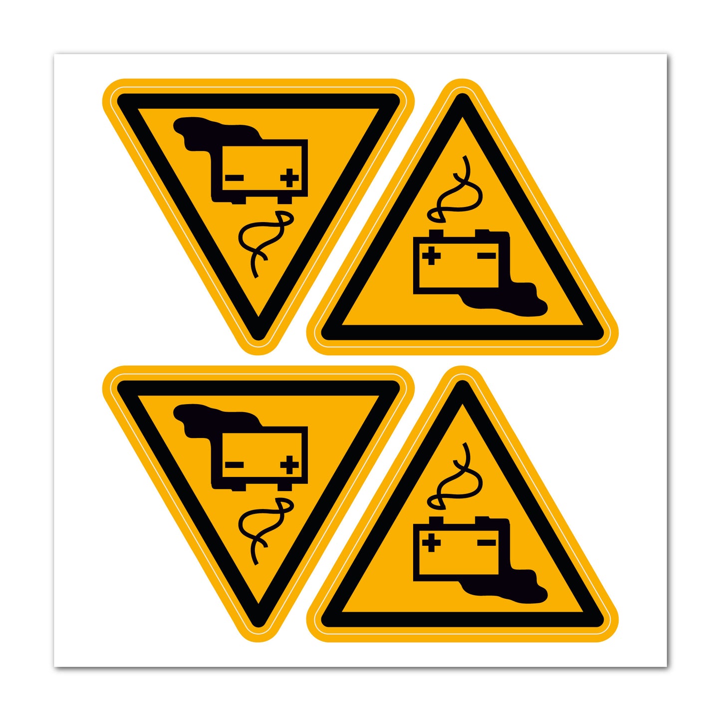 Warnaufkleber "Warnung vor Gefahren durch das Aufladen von Batterien"