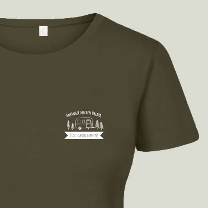 T-Shirt "Anfänger machen Urlaub, Profis gehen Campen!" - Damen 3095