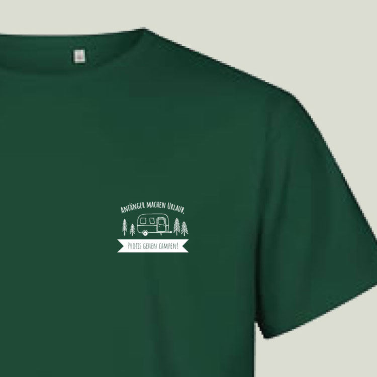 T-Shirt "Anfänger machen Urlaub, Profis gehen Campen!" - Herren 3090